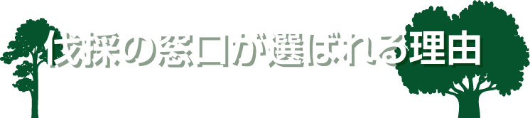 伐採の窓口が選ばれる理由